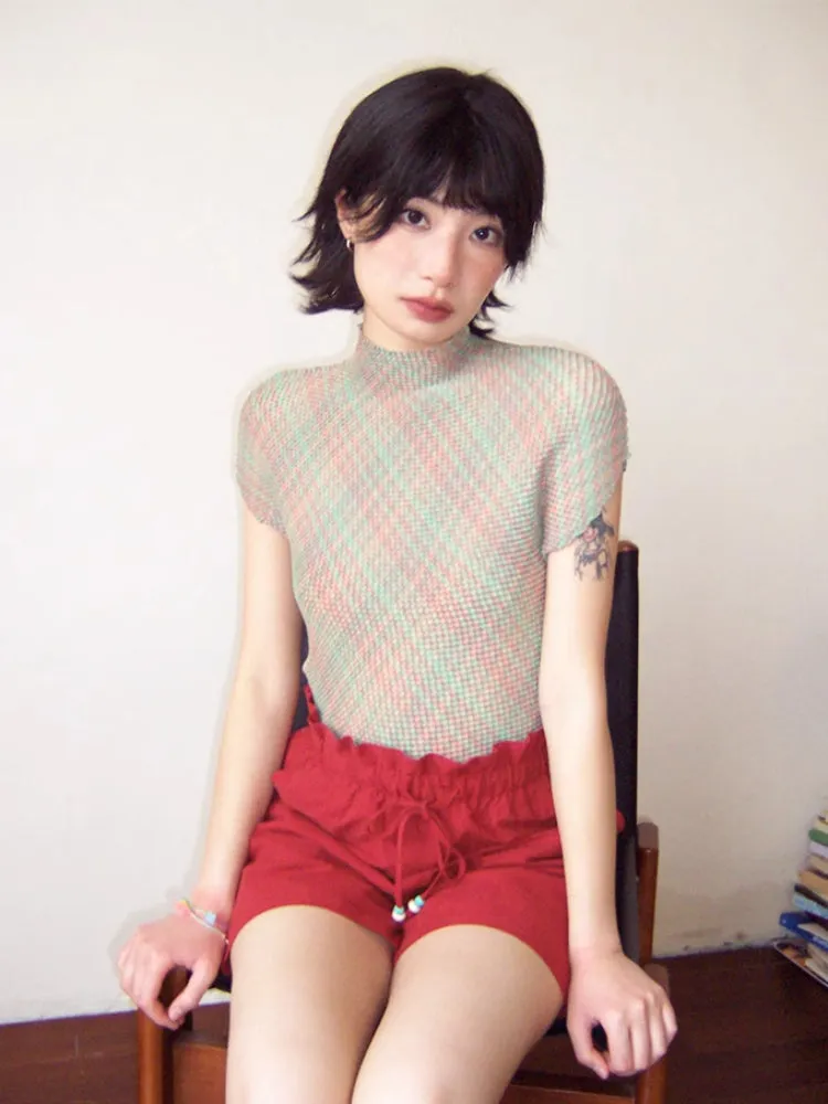Stretch slim fit tops【s0000007807】