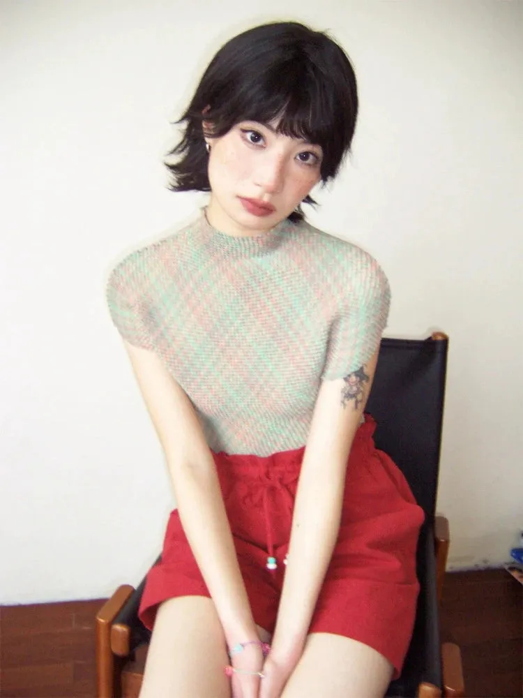 Stretch slim fit tops【s0000007807】