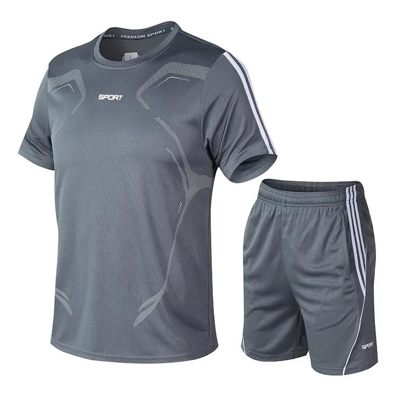 Summer Men’s Short Sleeve & Shorts Sports Set