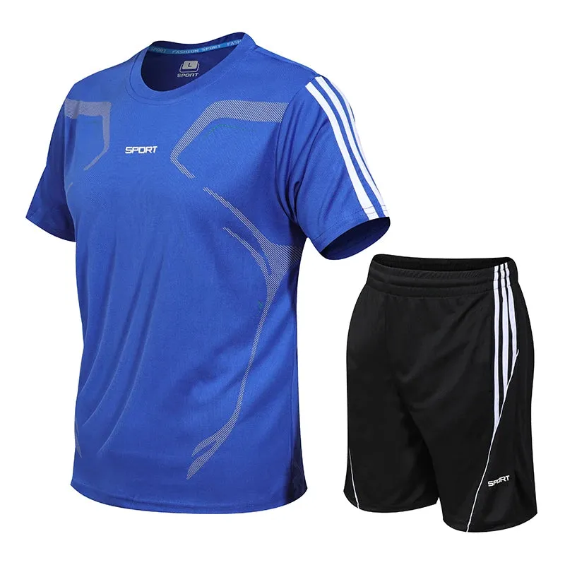 Summer Men’s Short Sleeve & Shorts Sports Set