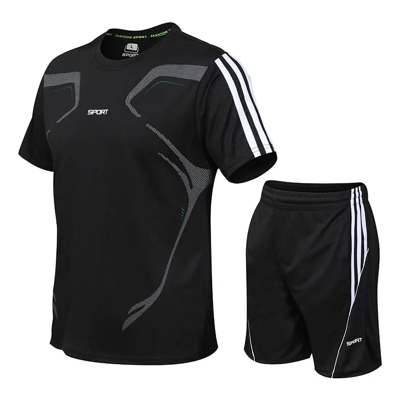 Summer Men’s Short Sleeve & Shorts Sports Set
