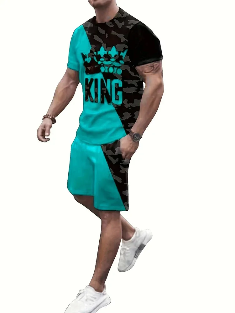 Summer Men's T-Shirt & Shorts Set
