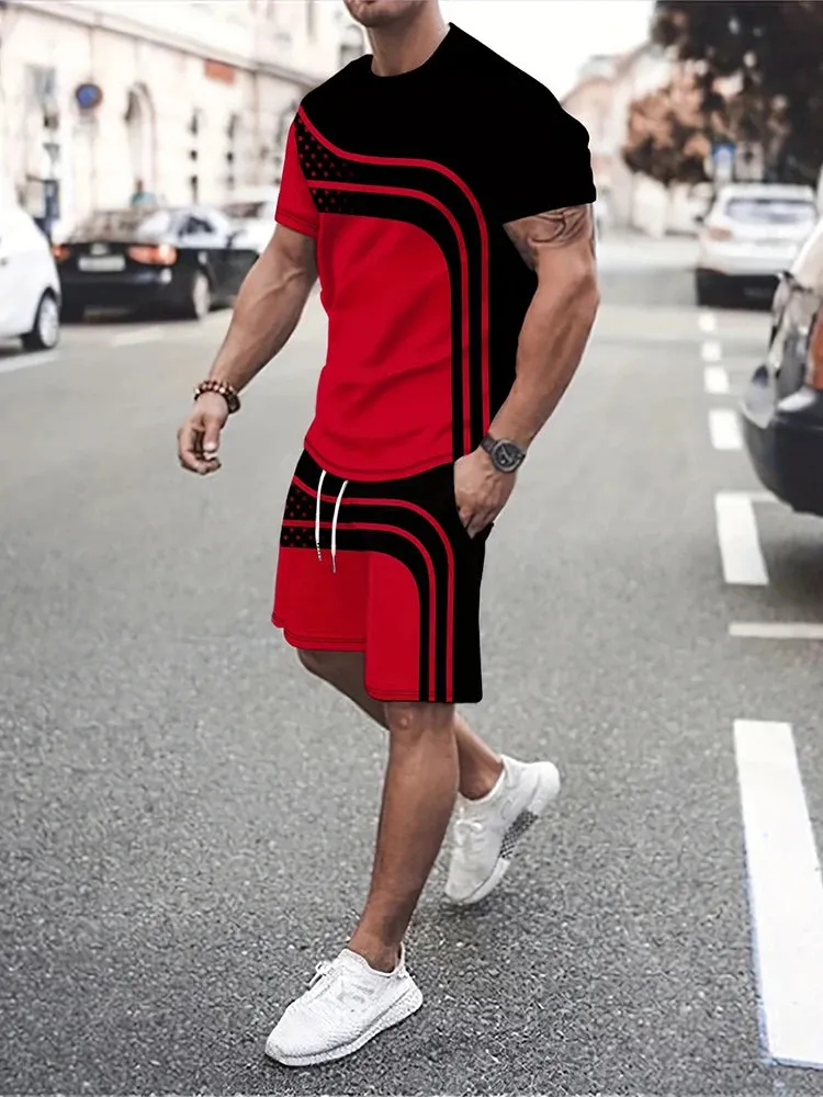 Summer Men's T-Shirt & Shorts Set