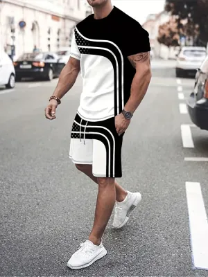 Summer Men's T-Shirt & Shorts Set