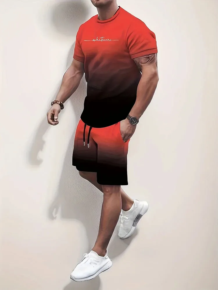 Summer Men's T-Shirt & Shorts Set