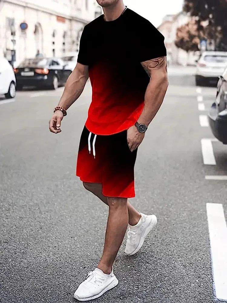 Summer Men's T-Shirt & Shorts Set