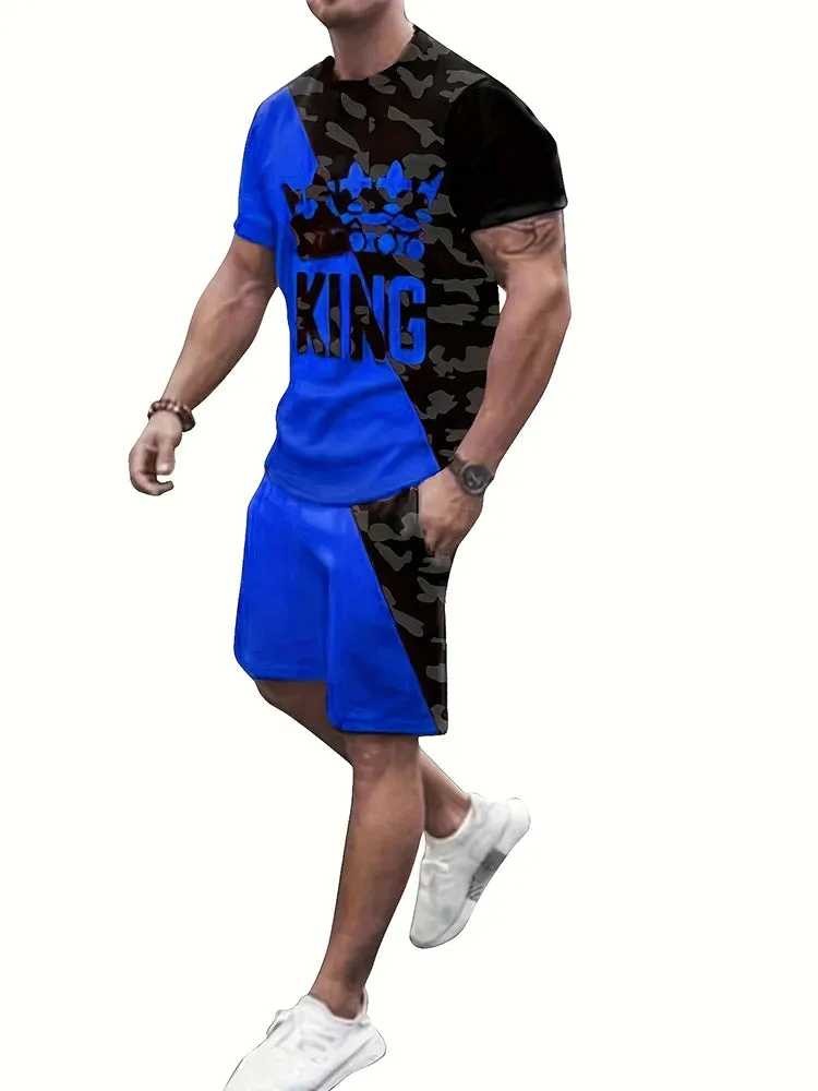 Summer Men's T-Shirt & Shorts Set