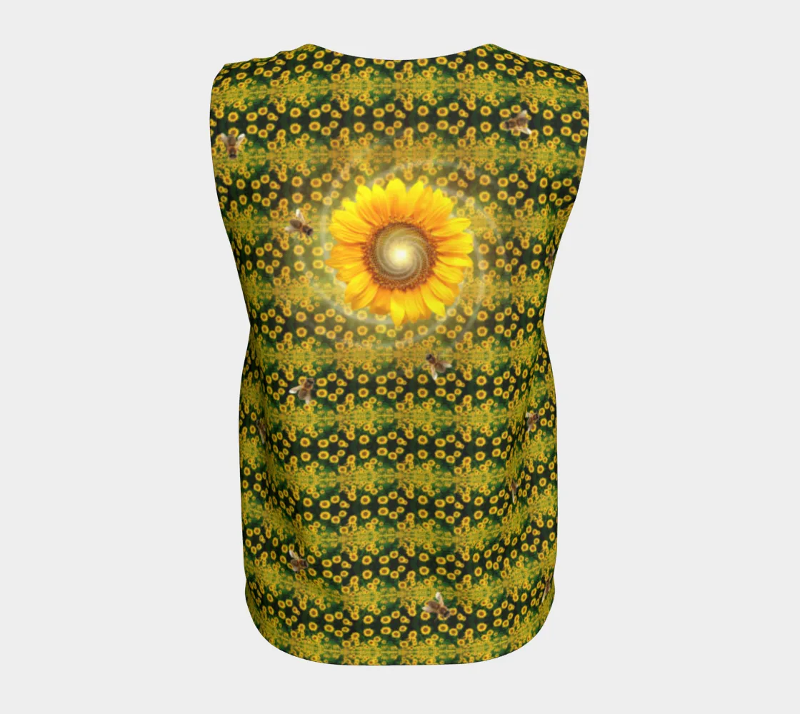Sunflower Spiral with Bees