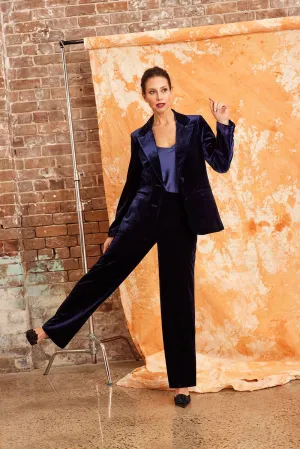 Surrey Velvet Pants - Navy