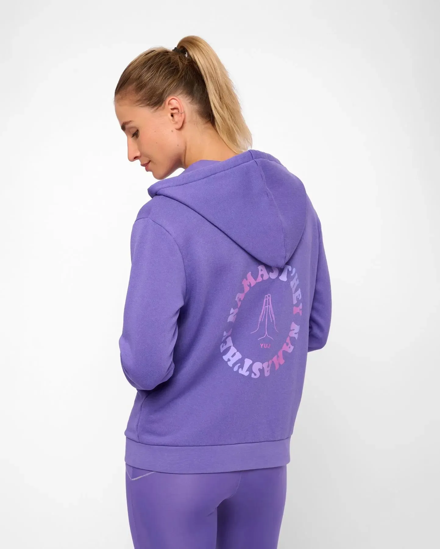 Sweat de yoga zippé violette NAMAST'HEY