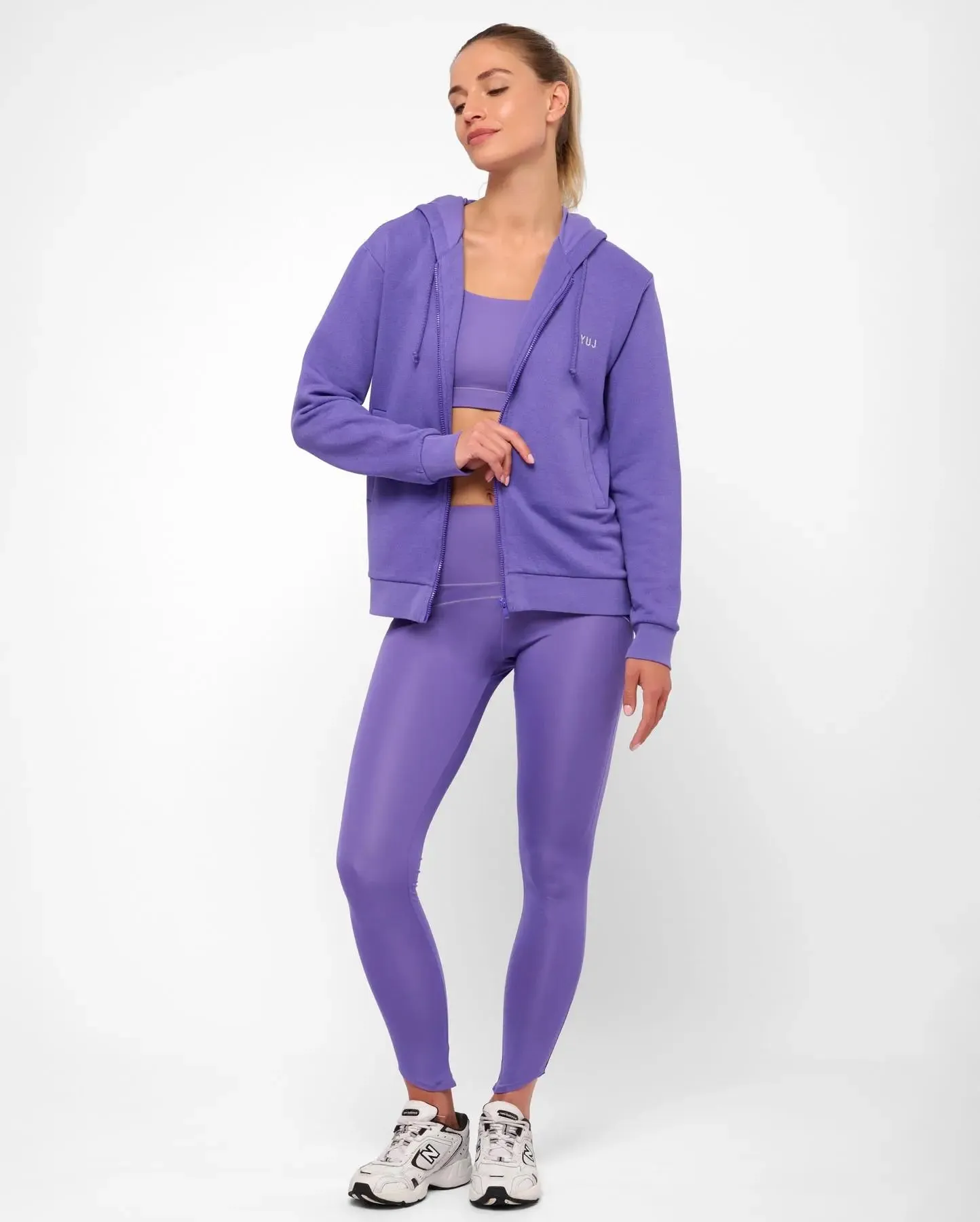 Sweat de yoga zippé violette NAMAST'HEY