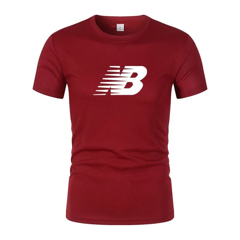 T-shirt for men's quick dry casual round neck short sleeve