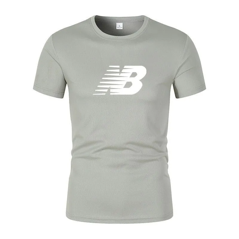 T-shirt for men's quick dry casual round neck short sleeve