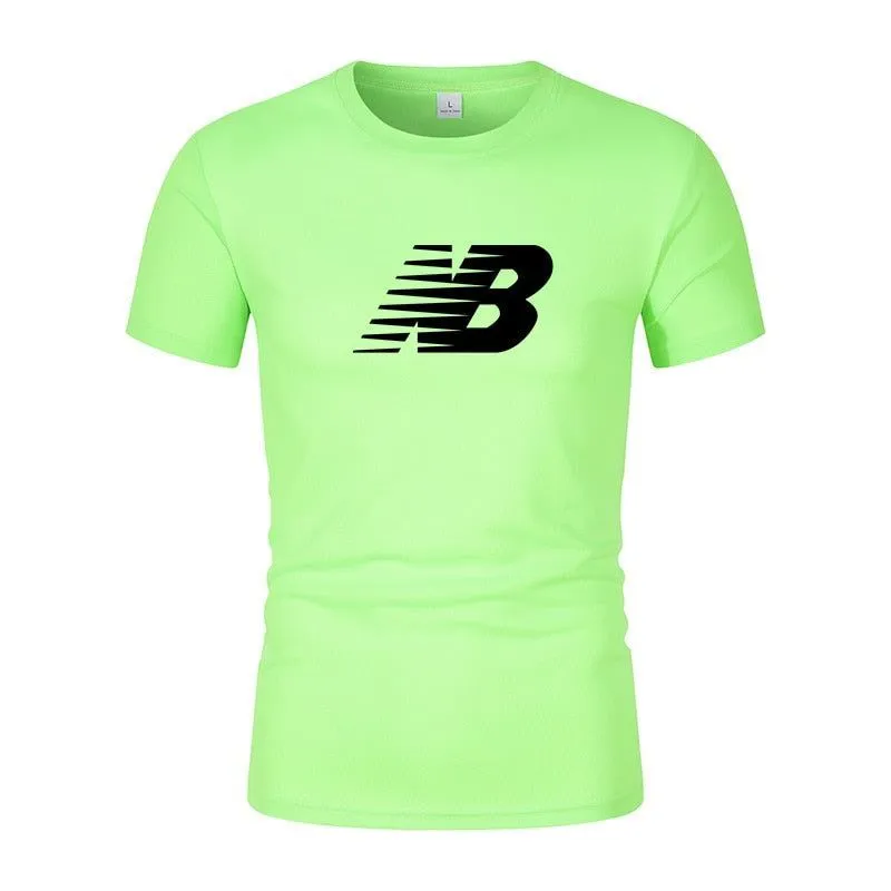 T-shirt for men's quick dry casual round neck short sleeve