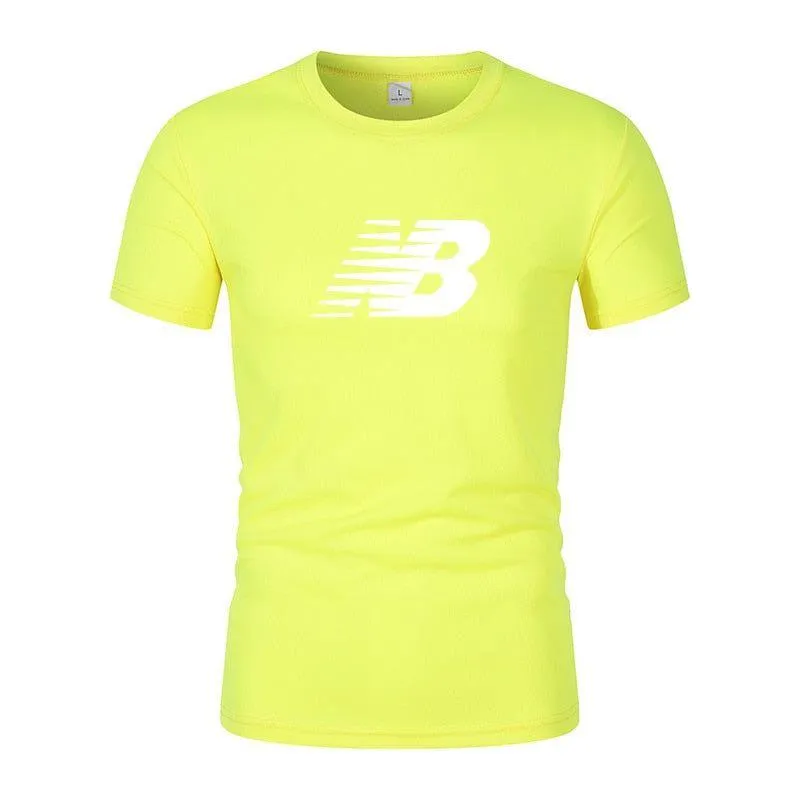 T-shirt for men's quick dry casual round neck short sleeve