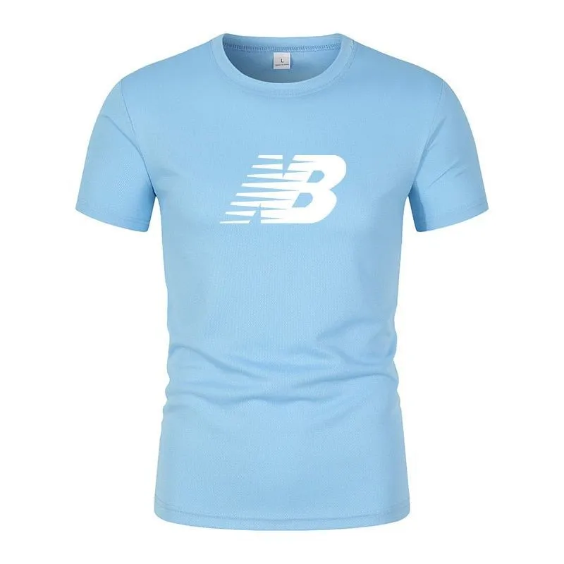 T-shirt for men's quick dry casual round neck short sleeve