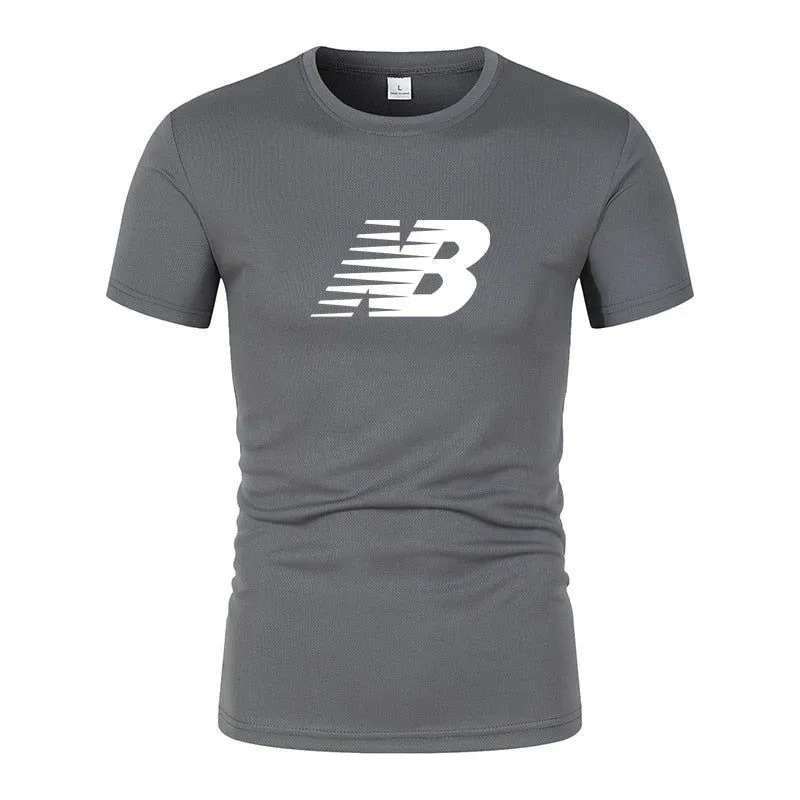T-shirt for men's quick dry casual round neck short sleeve