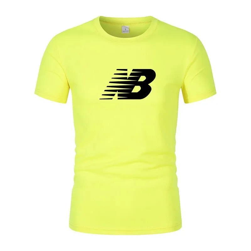 T-shirt for men's quick dry casual round neck short sleeve