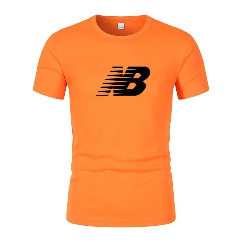 T-shirt for men's quick dry casual round neck short sleeve