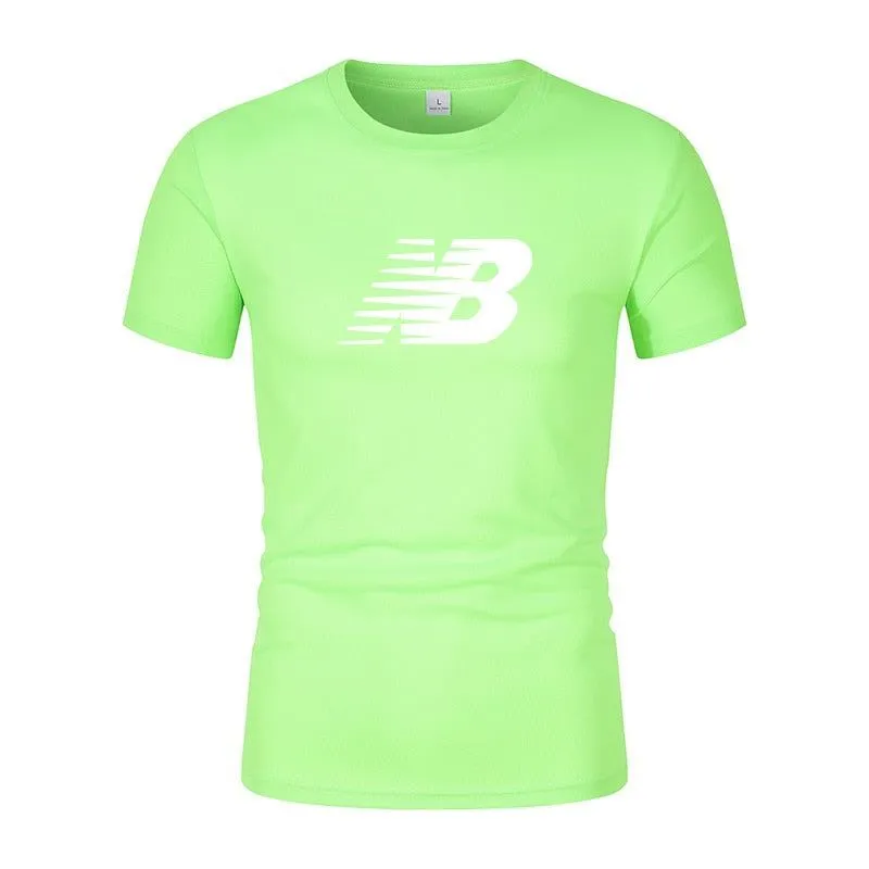 T-shirt for men's quick dry casual round neck short sleeve