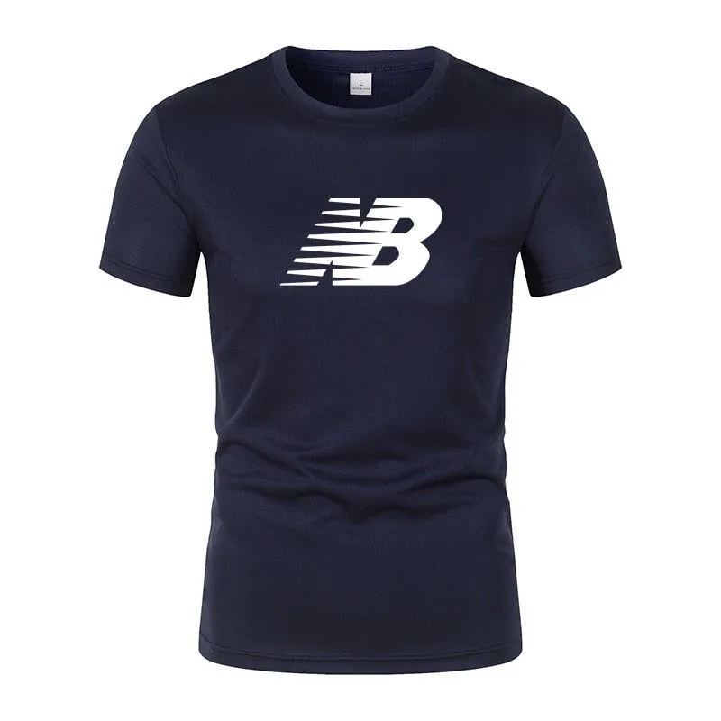 T-shirt for men's quick dry casual round neck short sleeve