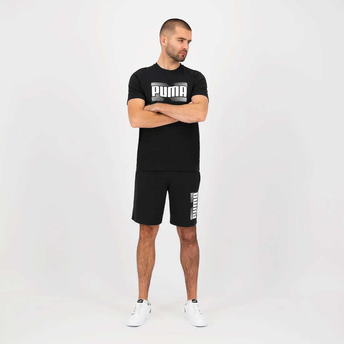 T-shirt PUMA active fitness manches courtes coton homme noir