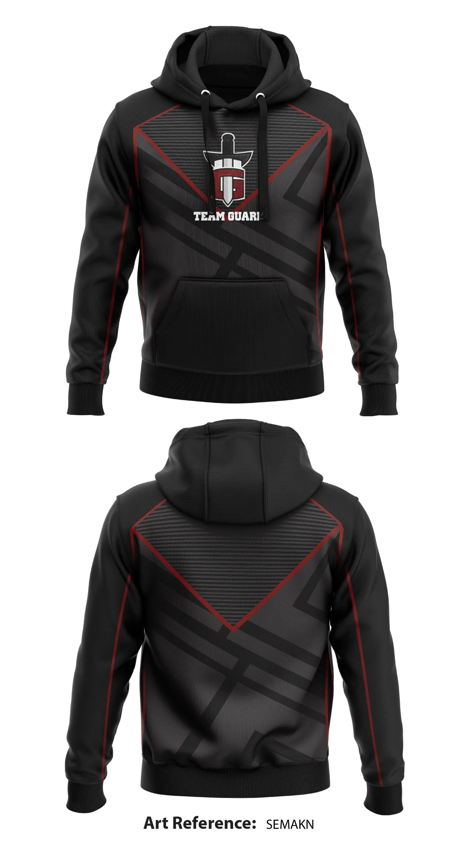 Team Guard  Core Men's Hooded Performance Sweatshirt - seMAkN