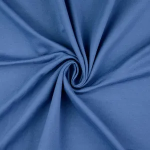 Tissu French Terry Uni - Bleu Jean (Vendu x10cm)