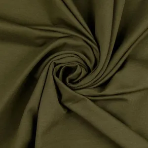 Tissu French Terry Uni - Vert kaki (Vendu x10cm)