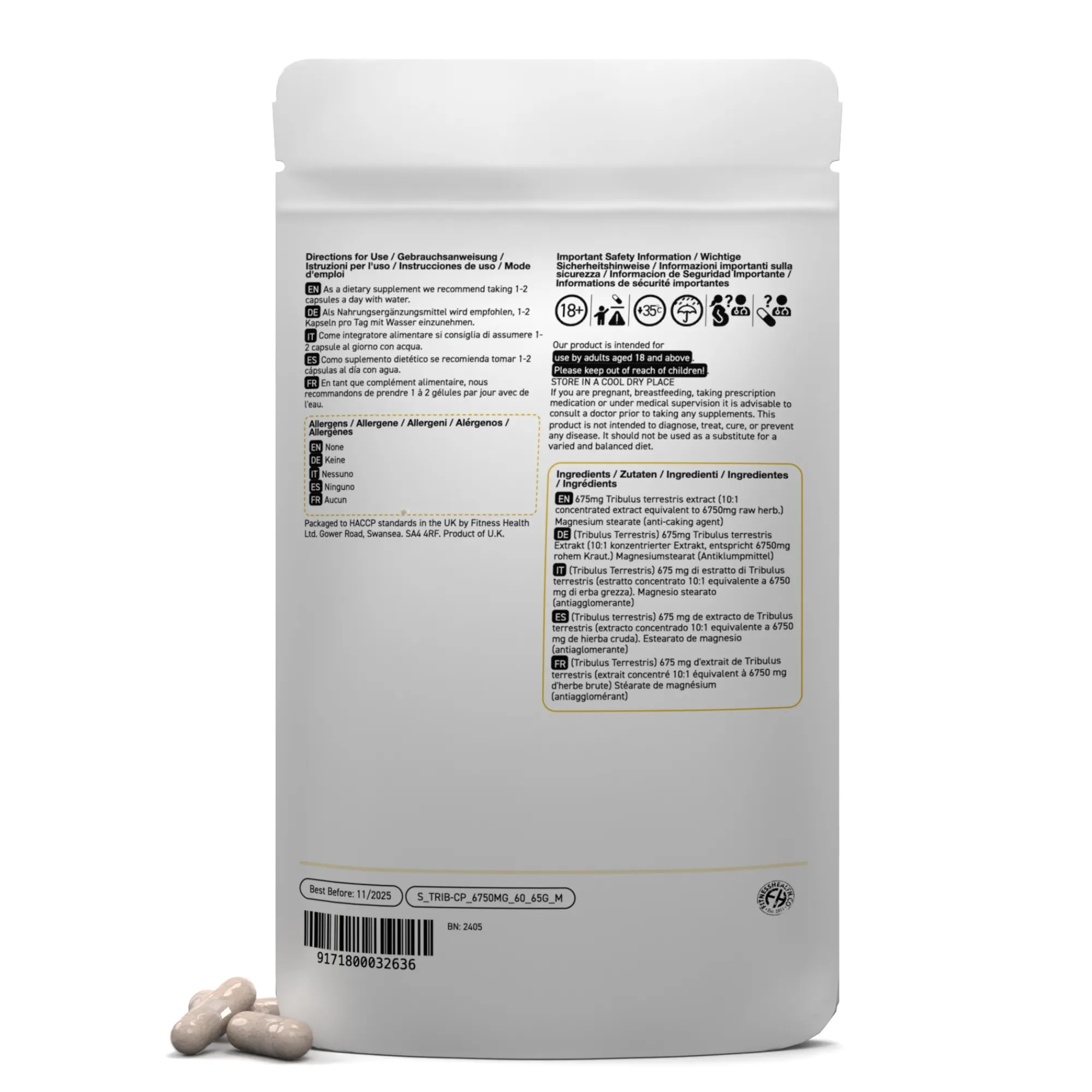 Tribulus Terrestris 6750mg Capsules