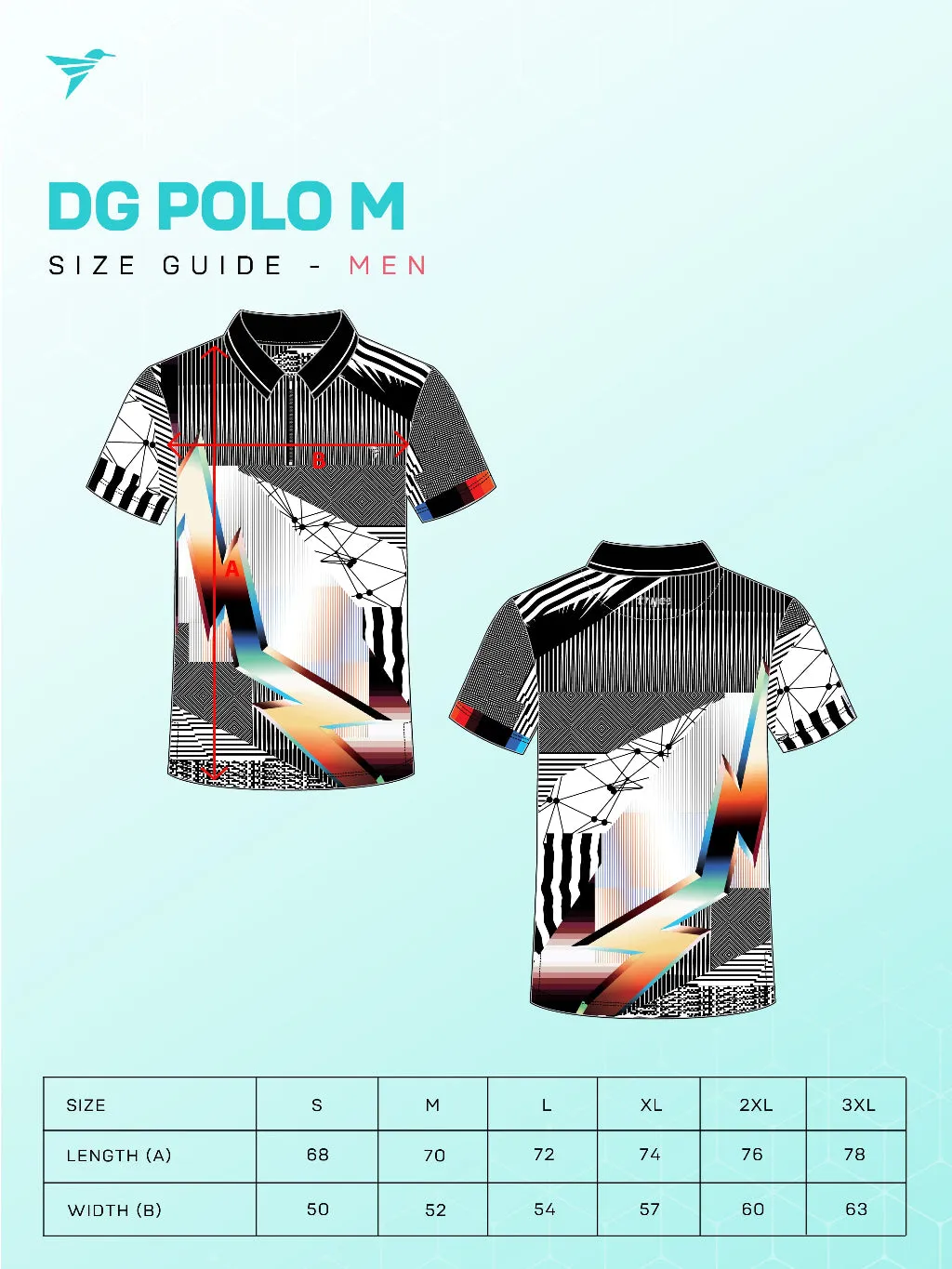 Trijee Polo / Men  / Polo Jersey / Dry Fit / DG Polo Men - Duochrome Glitch