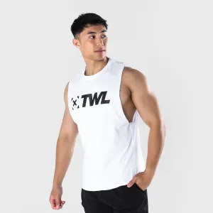 TWL - MEN'S EVERYDAY MUSCLE TANK - WHITE/BLACK