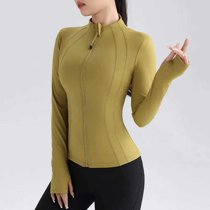 Ultimate Performance: Gym Women's Full Zip Yoga Jacket with Thumbholes