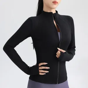 Ultimate Performance: Gym Women's Full Zip Yoga Jacket with Thumbholes