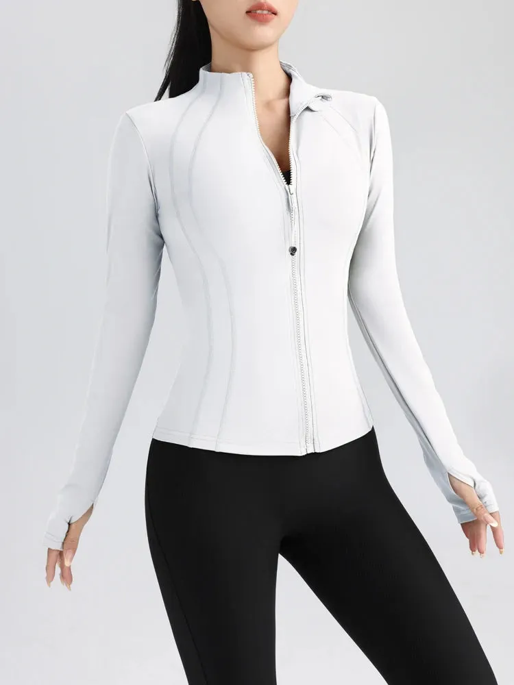 Ultimate Performance: Gym Women's Full Zip Yoga Jacket with Thumbholes
