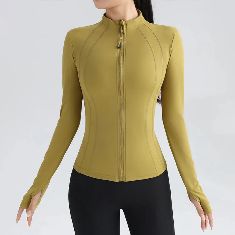 Ultimate Performance: Gym Women's Full Zip Yoga Jacket with Thumbholes