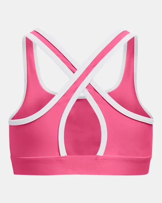 Under Armour Girls' UA Crossback Graphic Sports Bra