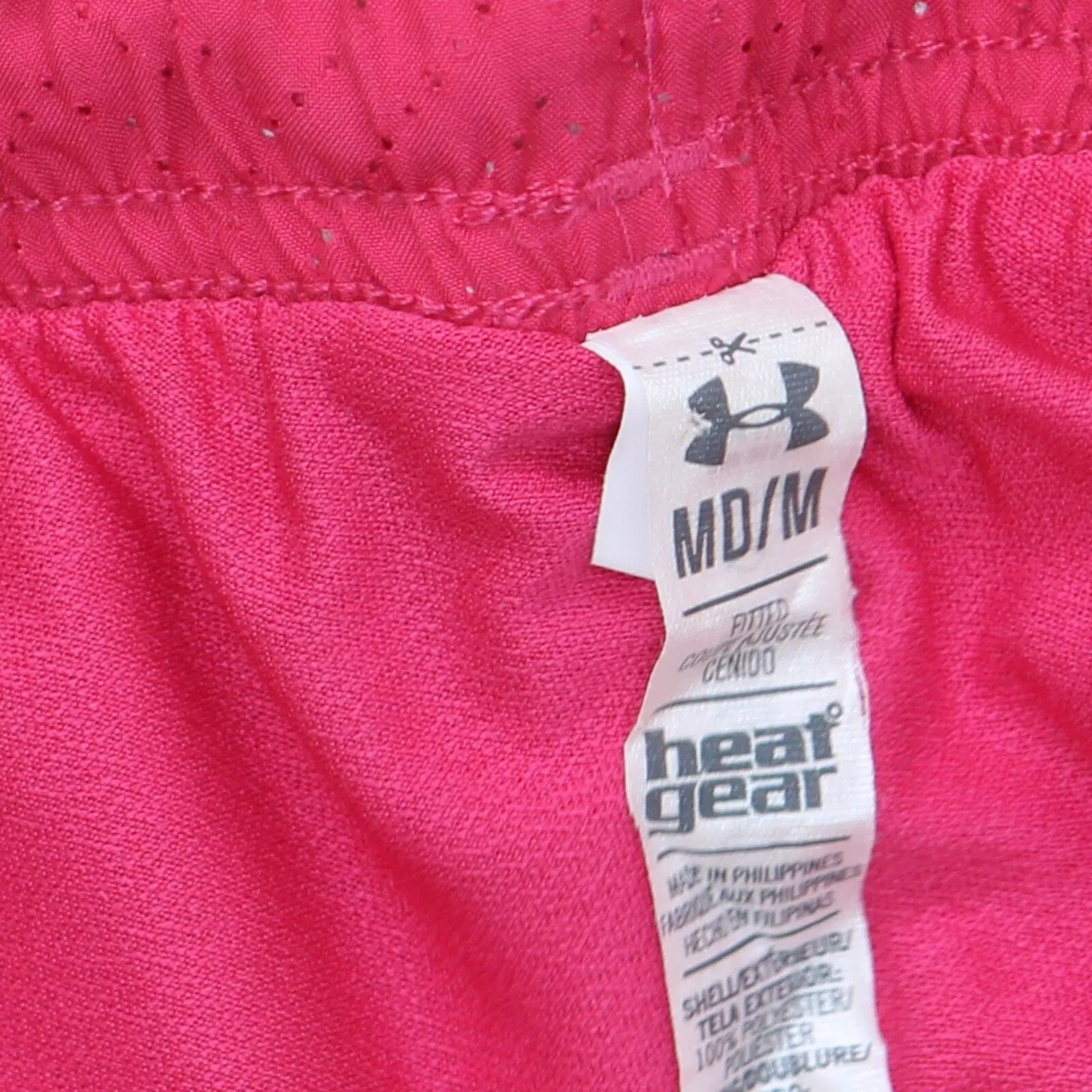 Under Armour Womens Fitted Running Shorts with Briefs Pink Multi M