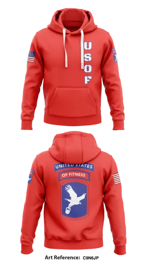 United States of Fitness Core Men's Hooded Performance Sweatshirt - C9n6JP