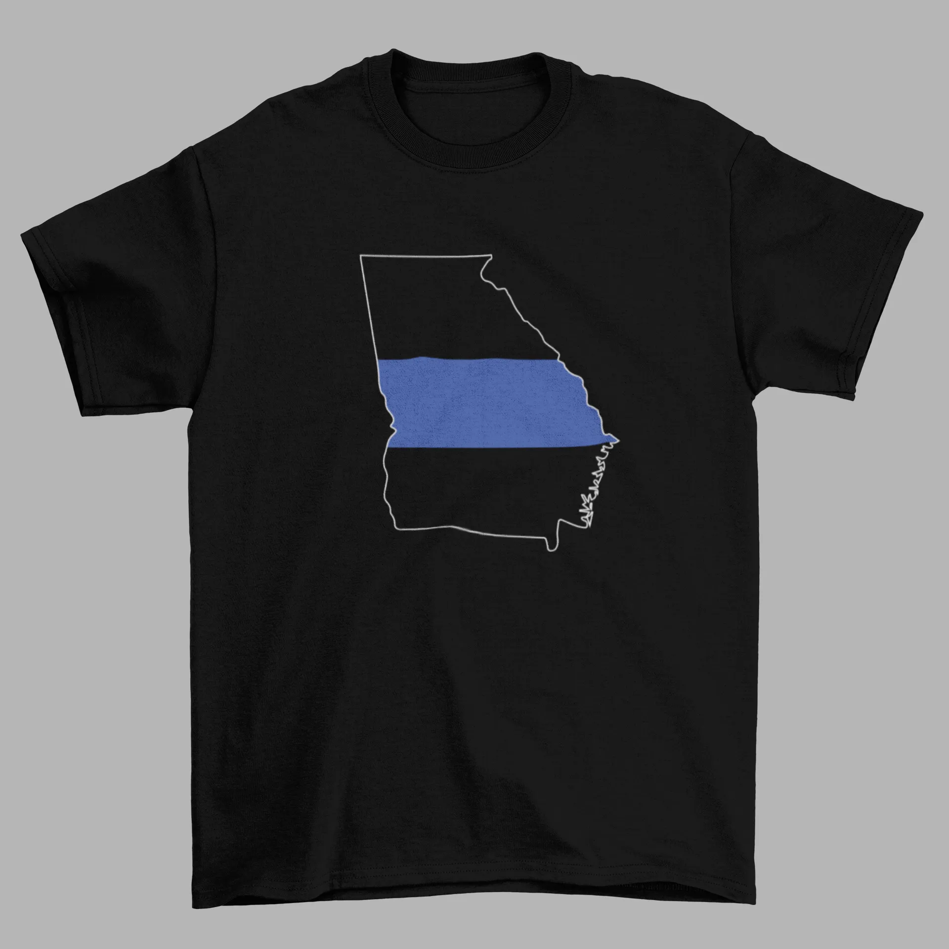 U.S. State Blue Line Mens T-Shirt