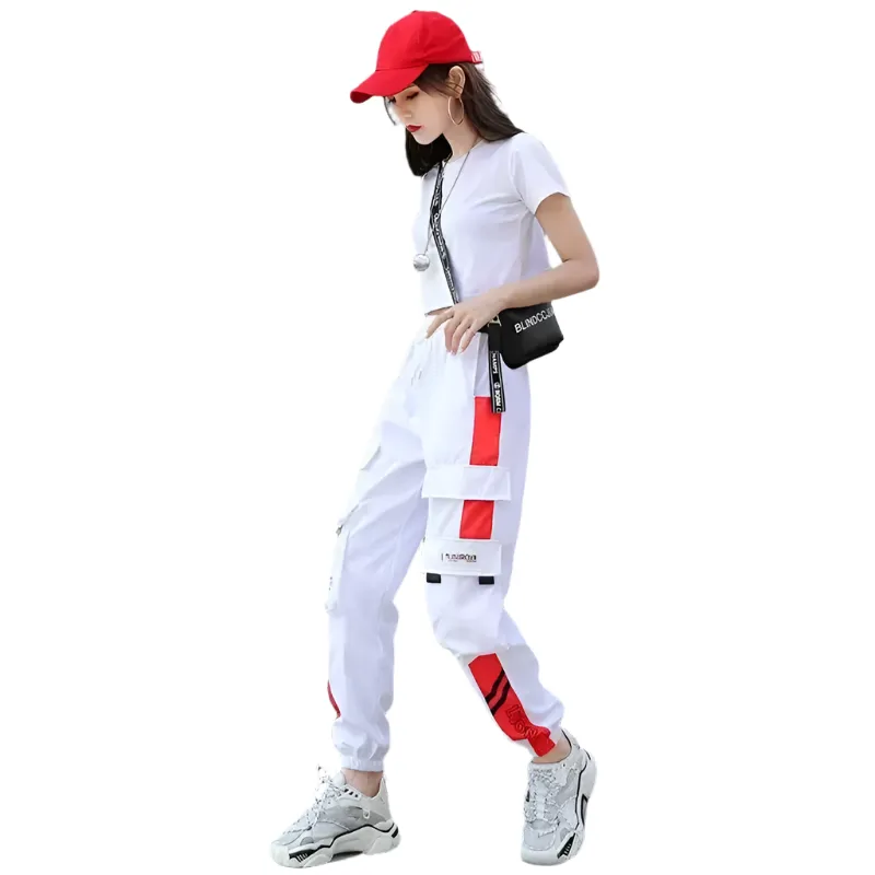 Valentina – Slimming Black Cargo Jogging Pants for Women