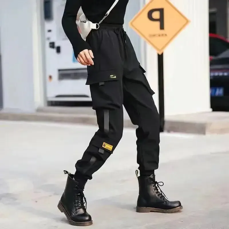 Valentina – Slimming Black Cargo Jogging Pants for Women