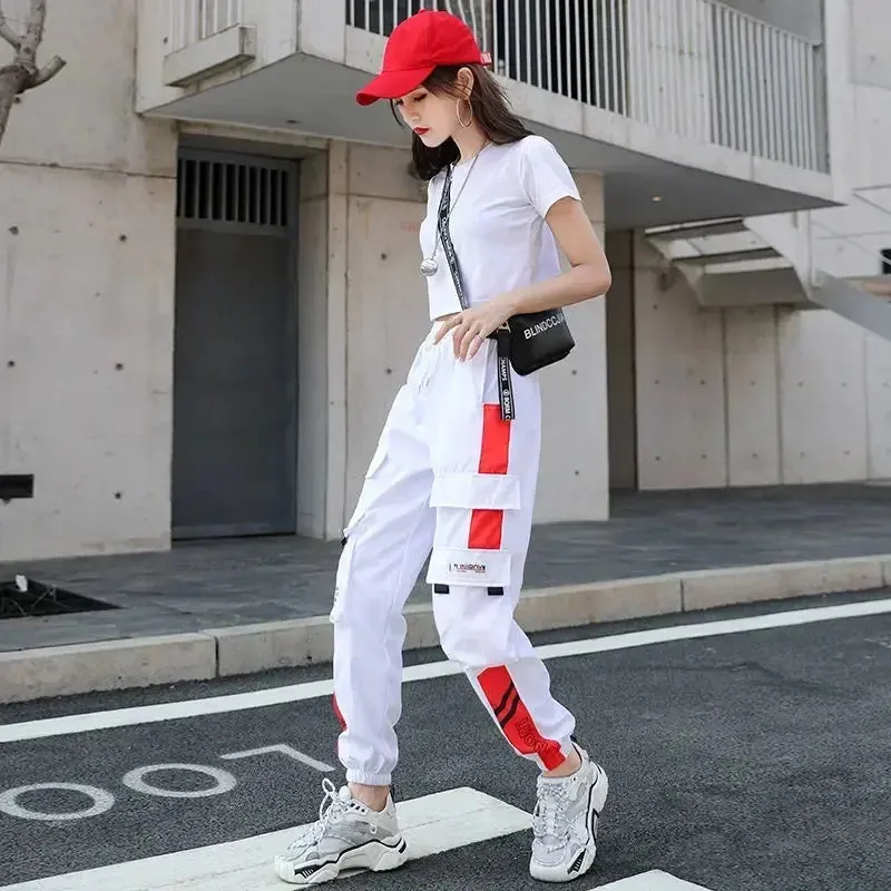 Valentina – Slimming Black Cargo Jogging Pants for Women