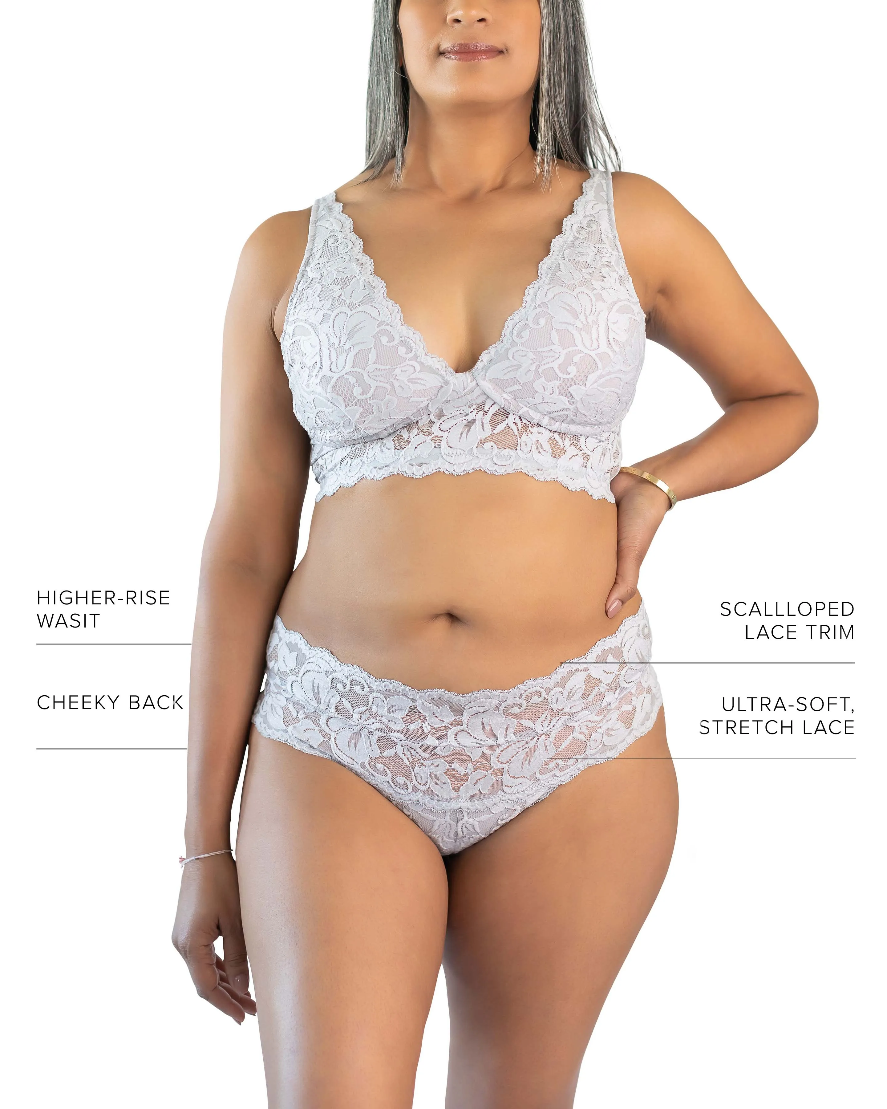 Vela Brazilian Panty, Grey