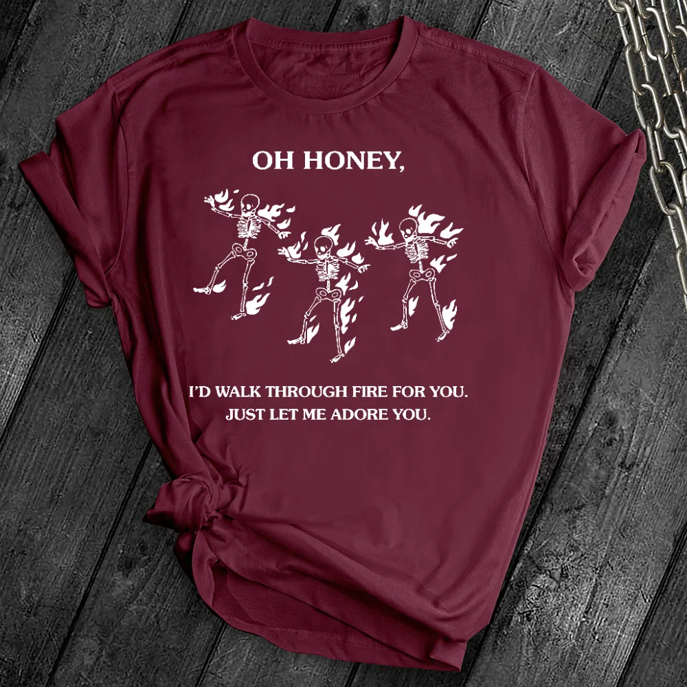 Walk Through Fire Skeletons Tee