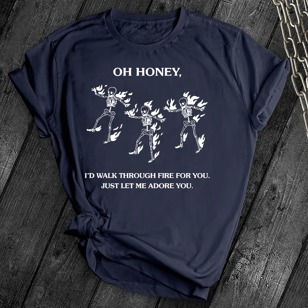 Walk Through Fire Skeletons Tee