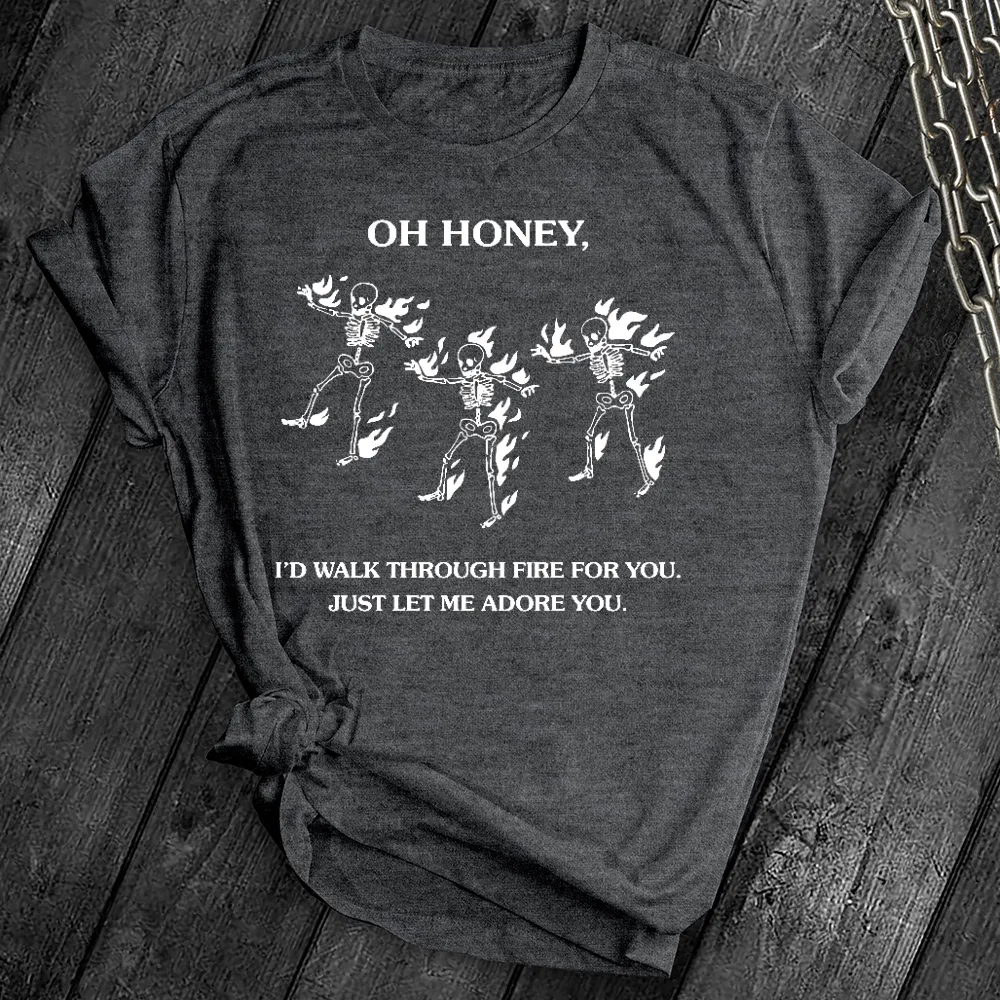 Walk Through Fire Skeletons Tee