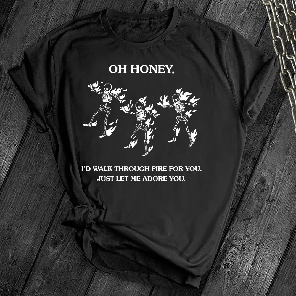 Walk Through Fire Skeletons Tee