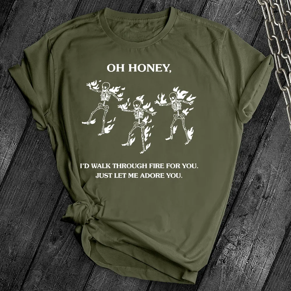 Walk Through Fire Skeletons Tee