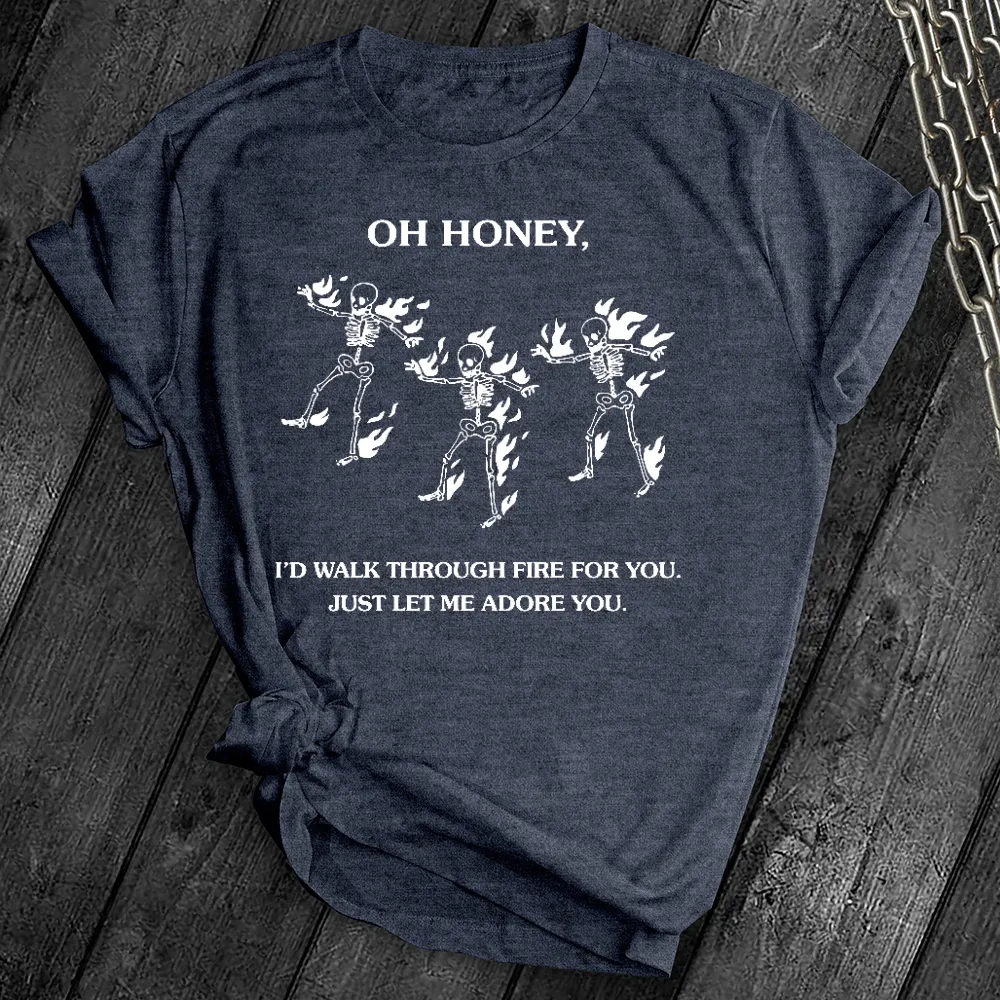 Walk Through Fire Skeletons Tee